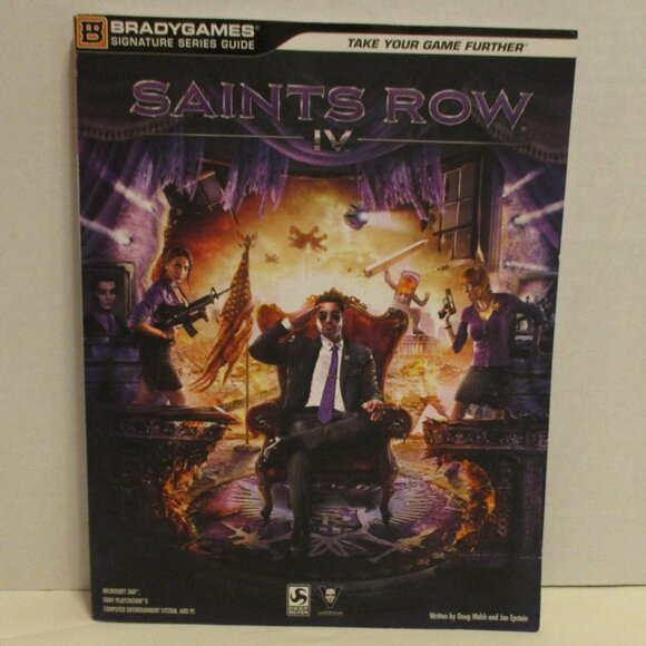 Saints Row 4 Bradly Games Large Purple Black White Players Guide Book - Picture 1 of 7
